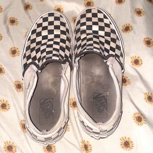 Dirty Checkered Vans